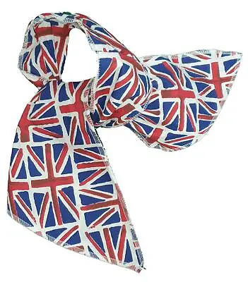 Adults Union Jack Flag Neck Scarf United Kingdom Great Britain Fancy Dress • £1.20