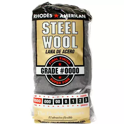 Steel Wool 12 Pad Super Fine Grade #0000 Rhodes American Final Finish DEAL!! • $6.34