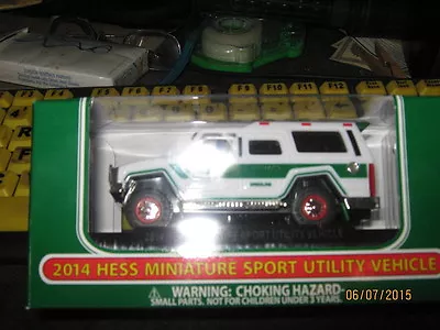HESS 2014 Rare 17th Issue 50th ANNIVERSARY Miniature SUV Truck-FREE SHIPPING • $12