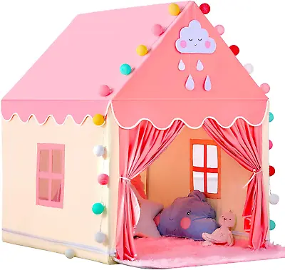 Girls Play Tents For Kids Toys Large Fairy Children Playhouse For Toddlers Prin • £66.33