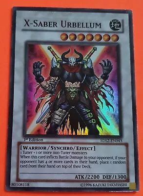 X-Saber Urbellum - 1st Edition Super Rare - 5D's Starter Deck 2009 - YGO • £1