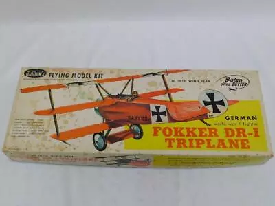 Guillows WWI German FOKKER DR-I Tri Plane Balsa Wood Model Kit Complete 204 • $30.99