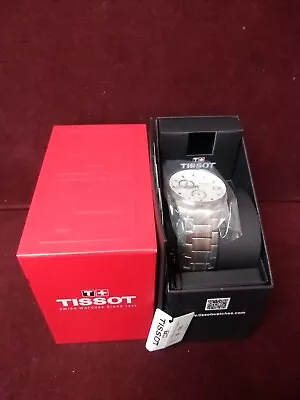 Tissot Men's T0694394403100 Titanium GMT 43mm White Dial Titanium Watch • $280