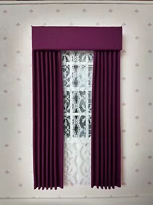 Berry Dollhouse Curtains 1:12 Scale • $12.49