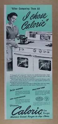 1951 Caloric Gas Range Stove Oven Vintage Print Ad • $9.99
