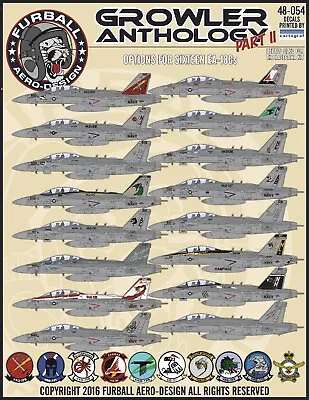 1/48 Furball EA-18G Growler Anthology Part2 Decals • $21.99