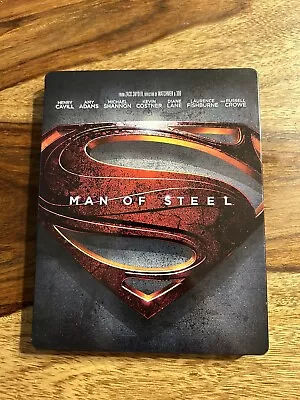 Superman Man Of Steel Blu-Ray/DVD 3-Disc Steelbook Henry Cavill • $13.99