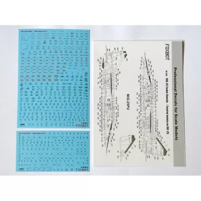 FOXBOT 48-038 Scale 1:48 Decal Stencils For MiG-25 For Plastic Scale Model Kit • $15.95