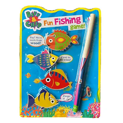 Biff And Chip Fun Fishing Game With Fishing Rod Hook 4 Fish On String FREE P&P • £10.99