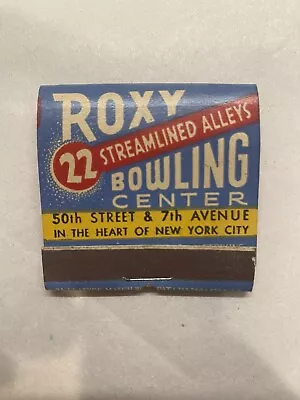 Roxy Lanes New York  Lion Feature 21 Strike Full Matchbook With Display Tab • $55