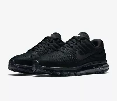 Nike Air Max 2017 Triple Black Mens Size US 6.5-12 Casual Shoes SneakersNew ✅ • $199