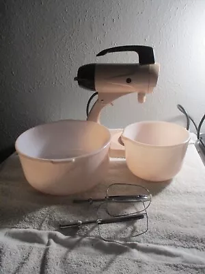 Vintage Pink Sunbeam Mixmaster 12 Speed Stand Mixer 2 Pink Bowls Work • $169.99