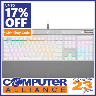 Corsair K70 RGB Pro Optical-Mechanical White CH-910951A-NA Gaming Keyboard • $329