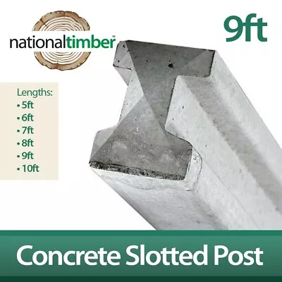 £24.99 • Buy 9ft Reinforced Slotted Concrete Posts Intermediate