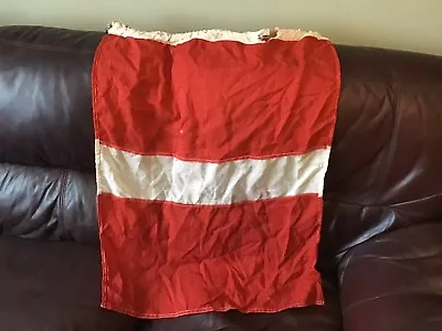 Vintage Naval Nautical Military Signals Sewn Flag • £19