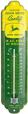 Nostalgic-Art - Metal Garden Outdoor Indoor Thermometer Analog - John Deere #2 • $16.95