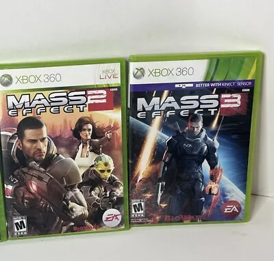 XBox 360 Mass Effect Trilogy Video Game Bundle 2 Or 3 - Both Play On XBox One • $14.99