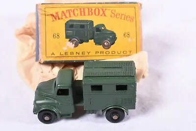 Matchbox Series Lesney #68 Army Wireless Truck MK2 W/box Unused. 1960's Era • $44.95