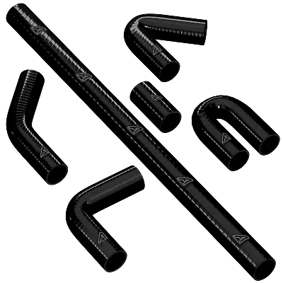 £9.31 • Buy 45 90 135 180 Degree Black Silicone Elbow Hose Pipe Bend Water NEW