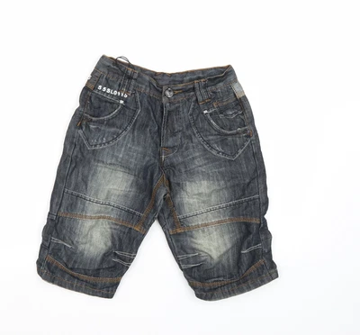 £5 • Buy 55Soul Boys Blue  Cotton Cargo Shorts Size 9-10 Years  Regular Buckle  