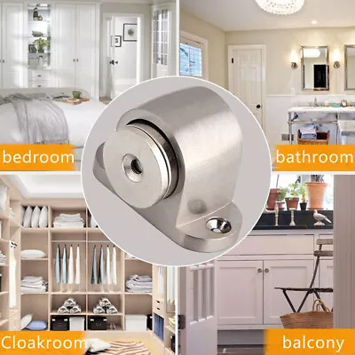 £8.66 • Buy Home Stainless Magnetic Steel Floor Mount Stop Stopper Door Hidden Catch Holder