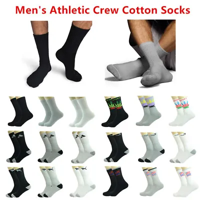 Wholesale Lot Assorted Colors Men's Crew Athletic Sport Socks Size 9-11 10-13 • £15.43