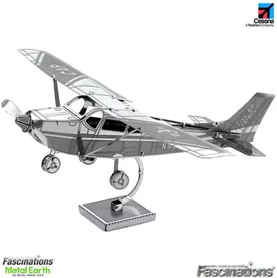 NEW Metal Earth Cessna 172 Skyhawk Aircraft 3D DIY Model Building Kit Puzzle • $22.90