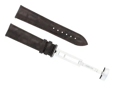 22mm Leather Strap Band For Montblanc Timewalker Chrono Deploy Clasp D/brown • $26.95