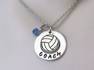 Volleyball Coach Necklace Gift For Coach Volleyball Coach Jewelry For Coach • $24