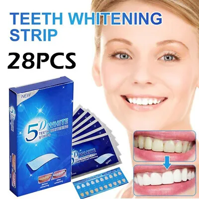 $13.95 • Buy 28xTeeth Whitening Strips Bleaching Teeth Strips 3D For Sensitive Teeth Whitener