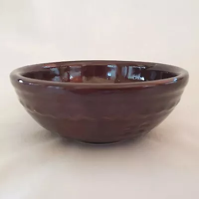 Marcrest Brown Stoneware Daisy Dot Pattern Soup Bowl 5 5/8  Diameter 2 1/8  Tall • $9.75