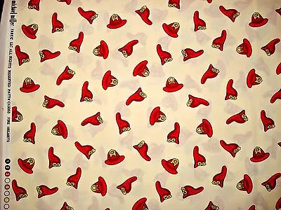 Cotton Quilt Fabric OOP Fire Helmets Michael Miller By 1/2 Yard • $6.99