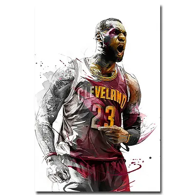 $4.74 • Buy Lebron James Super Basketball Star Art Silk Poster Print 12x18 32x48inches