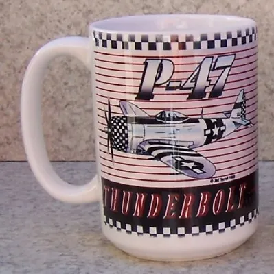 Coffee Mug Military Aircraft P-47 Thunderbolt NEW 14 Ounce Cup With Gift Box • $29.99