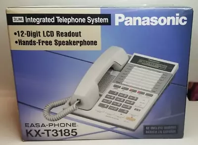 Panasonic KX-T3185 Integrated Telephone System White 3 Line Brand New In Box • $59.99