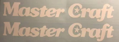 $10.50 • Buy MASTERCRAFT Vintage White 12” (set Of 2) BOAT DECAL VINYL STICKER Ski Boat Logo