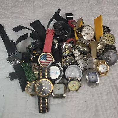 Lot Of 30 (Four POUNDS!) Vintage & Modern Watches Mens Parts Or Repair • $89.99