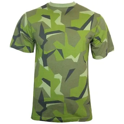 Swedish Army M90 Camo T-Shirt Tactical Military Cotton Army Camouflage Top NEW • $17.62
