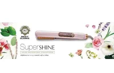 Nicky Clarke Super Shine Rose Hair Straightener✅ceramic & Ionic Steam Condition✅ • £25.99