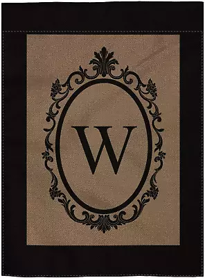 W Monogram Double-Sided Burlap Garden Flag - 12.5  W X 18  H • $11.64