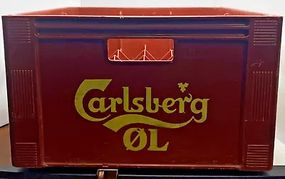 RARE Vintage Carlsberg Beer Crate Plastic Carrier Copenhagen Denmark Lager • $49.99