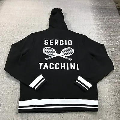 New Sergio Tacchini Sweater Mens Small Pullover Retro Tennis Hoodie Sweatshirt • $58.88