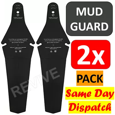 2 Pack Bike Ass Saver Bicycle Rear Fender Mudguard Mud Guard Road MTB AU - Black • $6.85