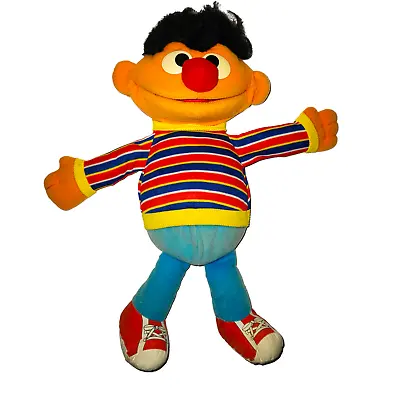 Vintage 1986 Sesame Street Muppets Ernie Hand Puppet 14  PLAYSKOOL • $18.99