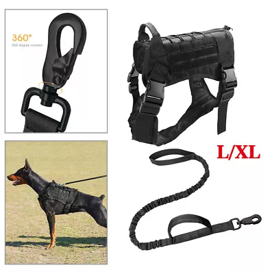 Harness Military Control K9 Training Pet Dog Vest Tactical Police Traction Rope • $29.97