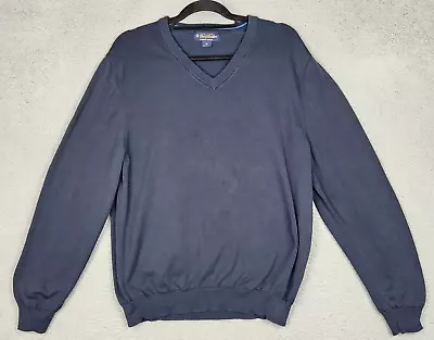 BROOKS BROTHERS Sweater Mens XL Blue Teal V-Neck Long Sleeve SUPIMA Cotton • $14.40