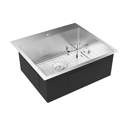 25in Top Mount Kitchen Sink Drop In 304 Stainless Steel Single Bowel With Drain • $179.90