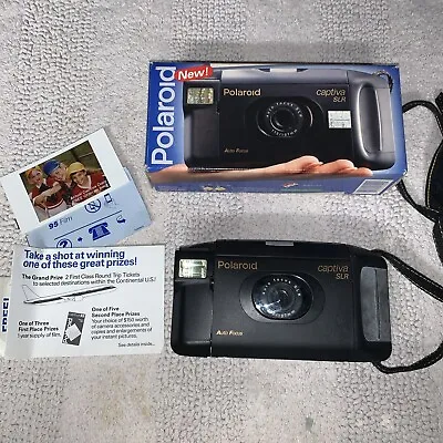 Vintage Polaroid Captiva SLR 1993 Auto Focus Instant Film Camera Tested Working • $19.95