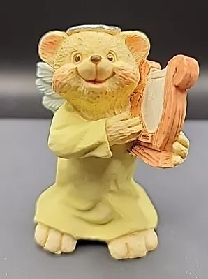 Angel Teddy Babbies Vintage Harp Musical Instrument Player Yellow Gown Bear  • $6