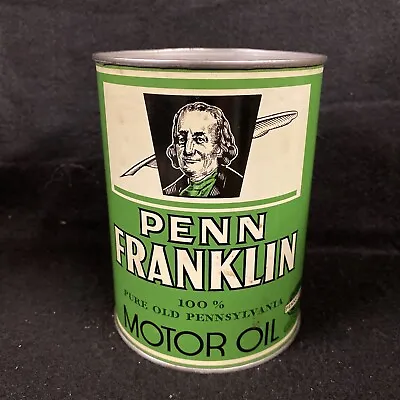 Penn Franklin 1 Qt Empty Metal Motor Oil Can • £535.21